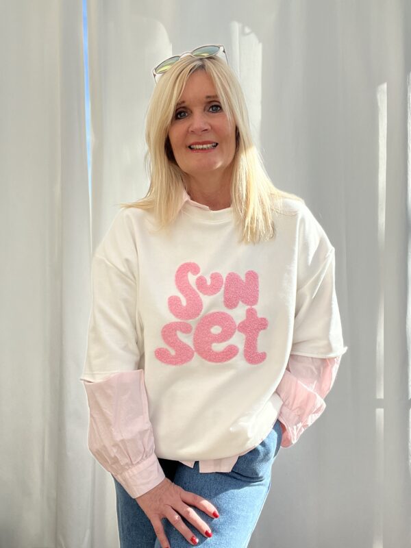 SWEATSHIRT "SUNSET" WEIß